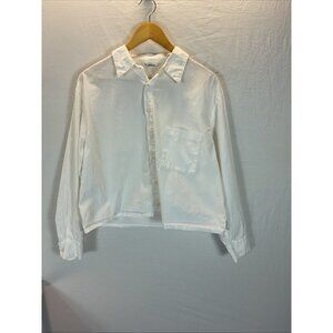 CP Shades  White Size M long sleeve cropped poplin Shirt Oversized Boxy neutral